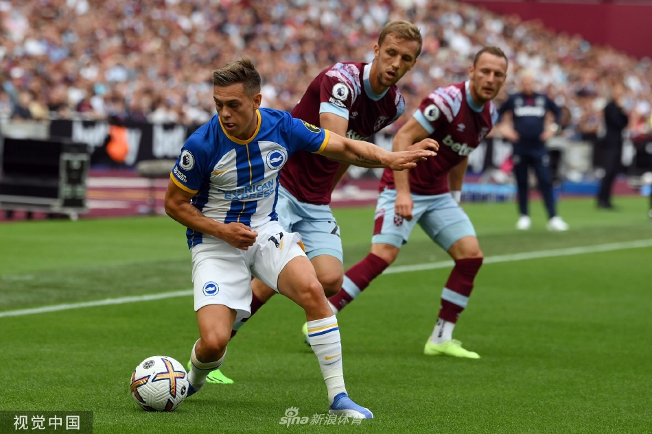 [英超]西汉姆联0-2布莱顿
