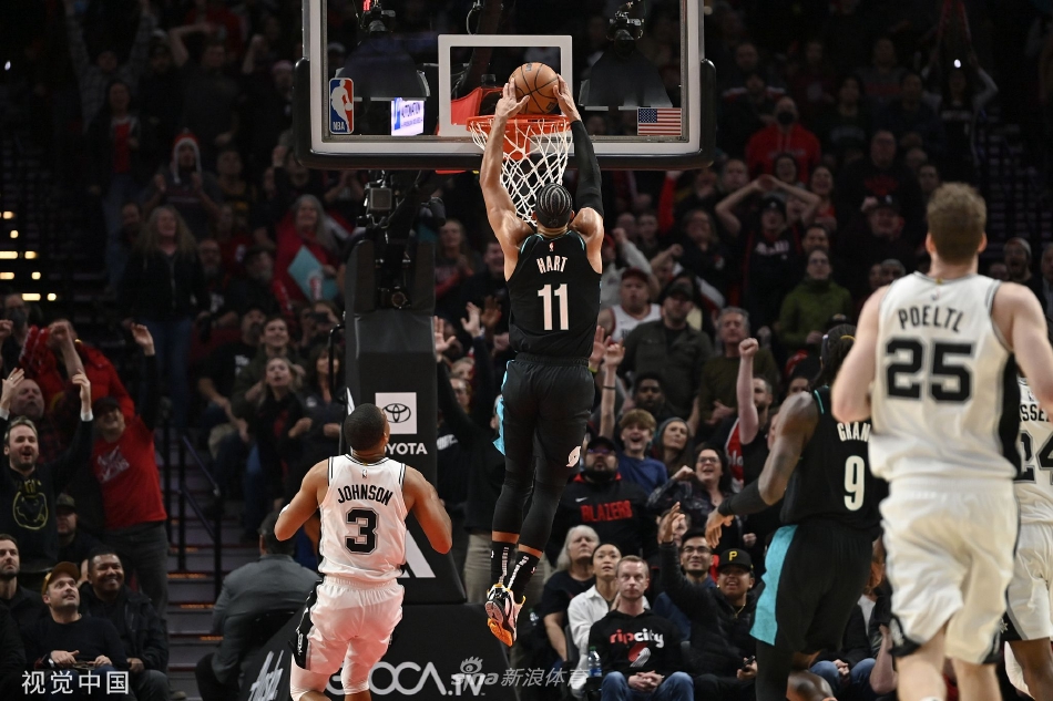 [NBA]马刺110-117不敌开拓者 格兰特29+8