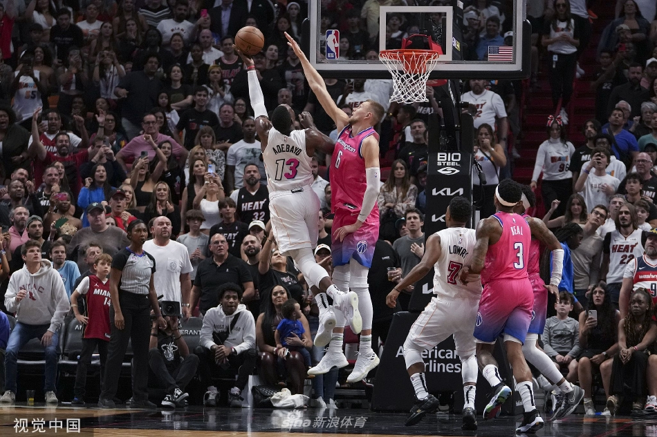 [NBA]热火110-107险胜奇才 阿德巴约38+12