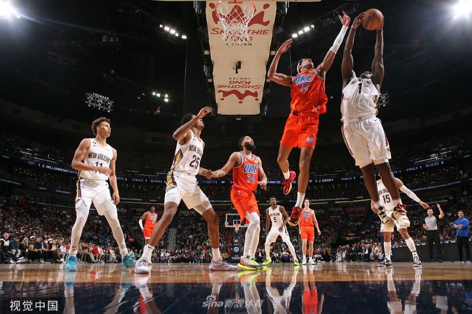 [NBA]鹈鹕105-101险胜雷霆 锡安23+8+8