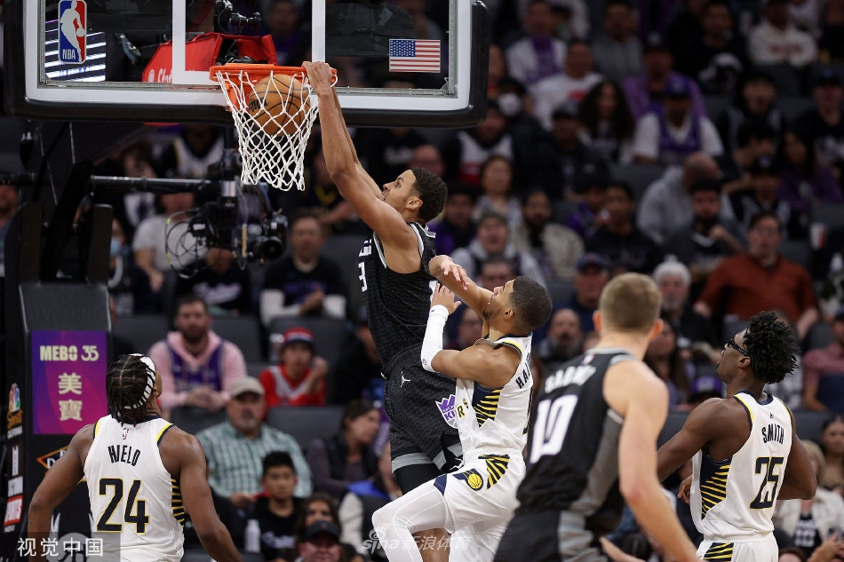 [NBA]国王137-114大胜步行者 巴恩斯22分蒙克20+4+6