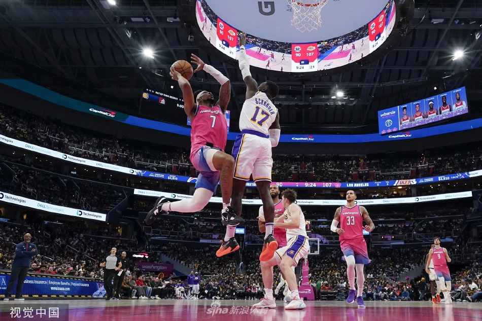 [NBA]湖人130-119战胜奇才 戴维斯55+17詹姆斯29分