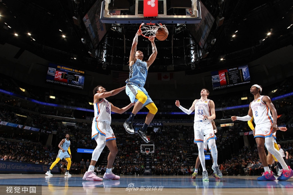 [NBA]灰熊123-102雷霆 莫兰特26+13+11狄龙24分