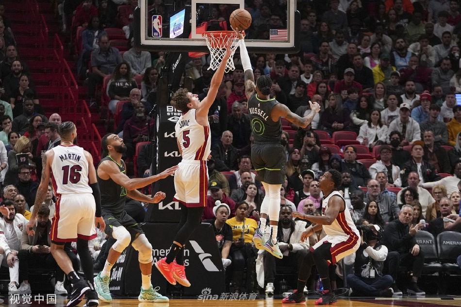 [NBA]森林狼110-113不敌热火 爱德华兹空砍29分