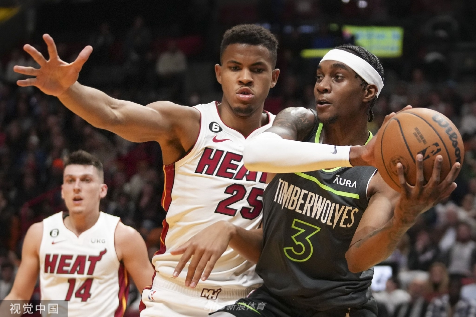 [NBA]森林狼110-113不敌热火 爱德华兹空砍29分