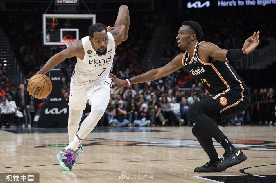 [NBA]篮网108-107险胜老鹰 杜兰特欧文合砍54分