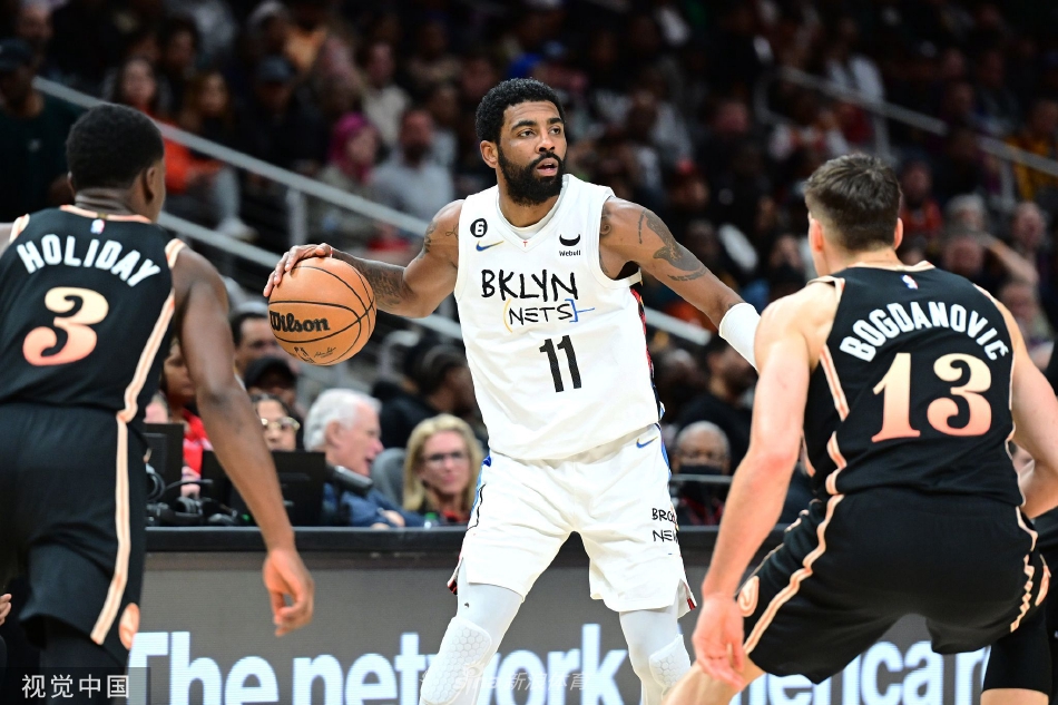 [NBA]篮网108-107险胜老鹰 杜兰特欧文合砍54分