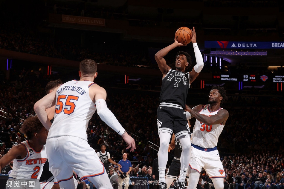 [NBA]尼克斯117-114马刺 布伦森38分