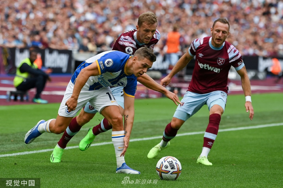 [英超]西汉姆联0-2布莱顿