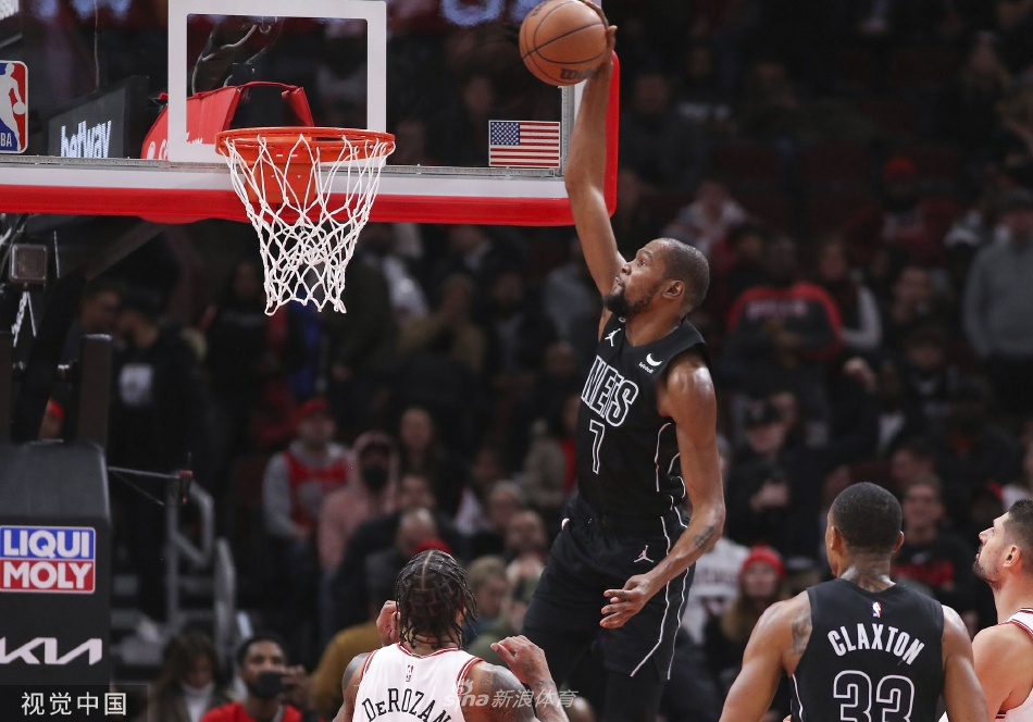 [NBA]篮网112-121公牛 杜兰特44分难救主