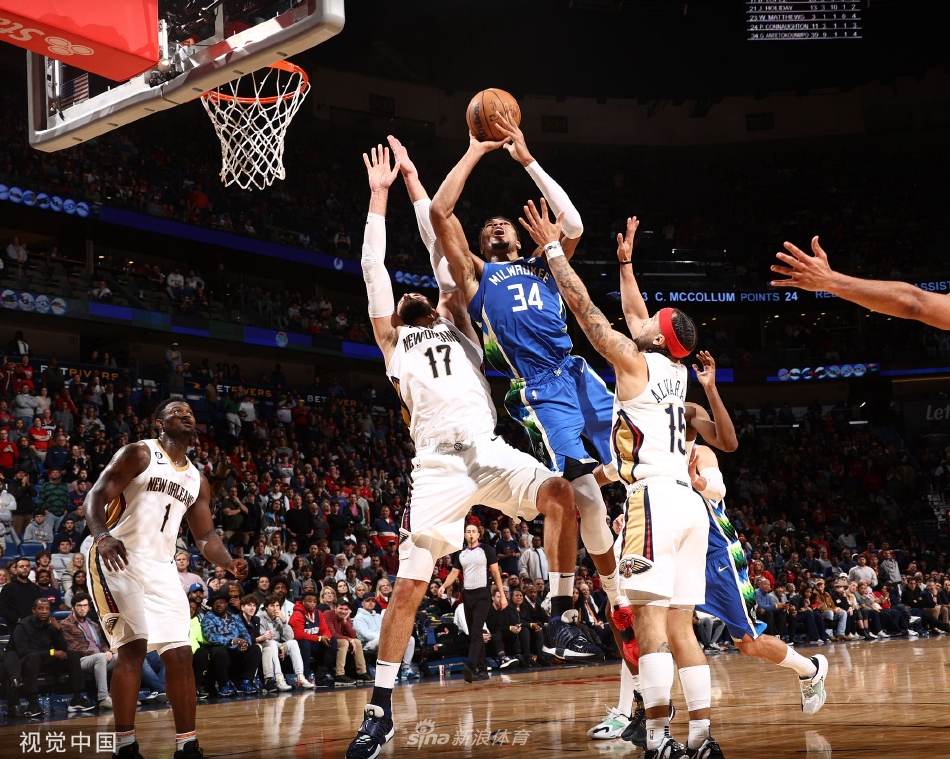 [NBA]雄鹿128-119鹈鹕 字母哥42+10