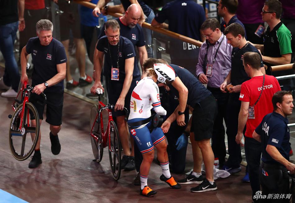 场自世锦赛王笑飞摔车受伤