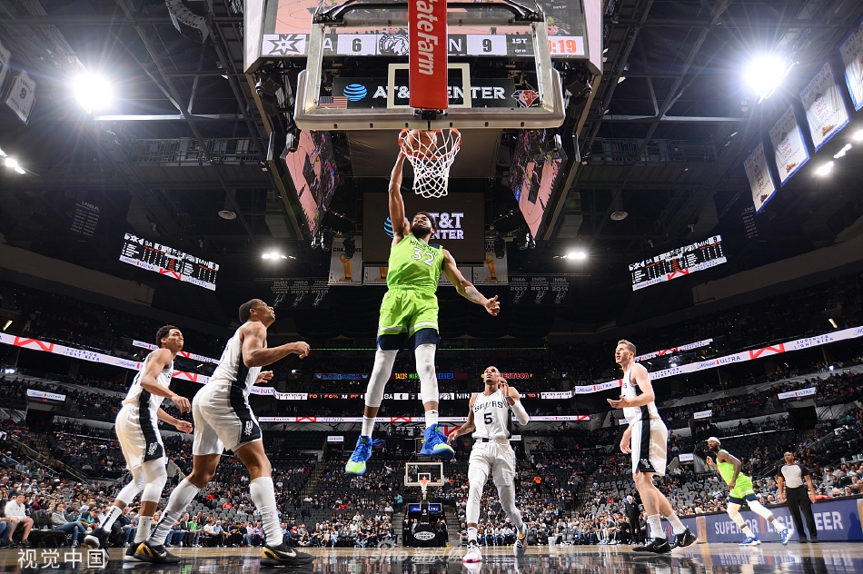 [NBA]森林狼149-139马刺 唐斯爆砍60分