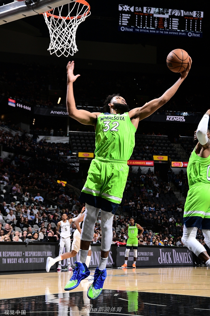 [NBA]森林狼149-139马刺 唐斯爆砍60分