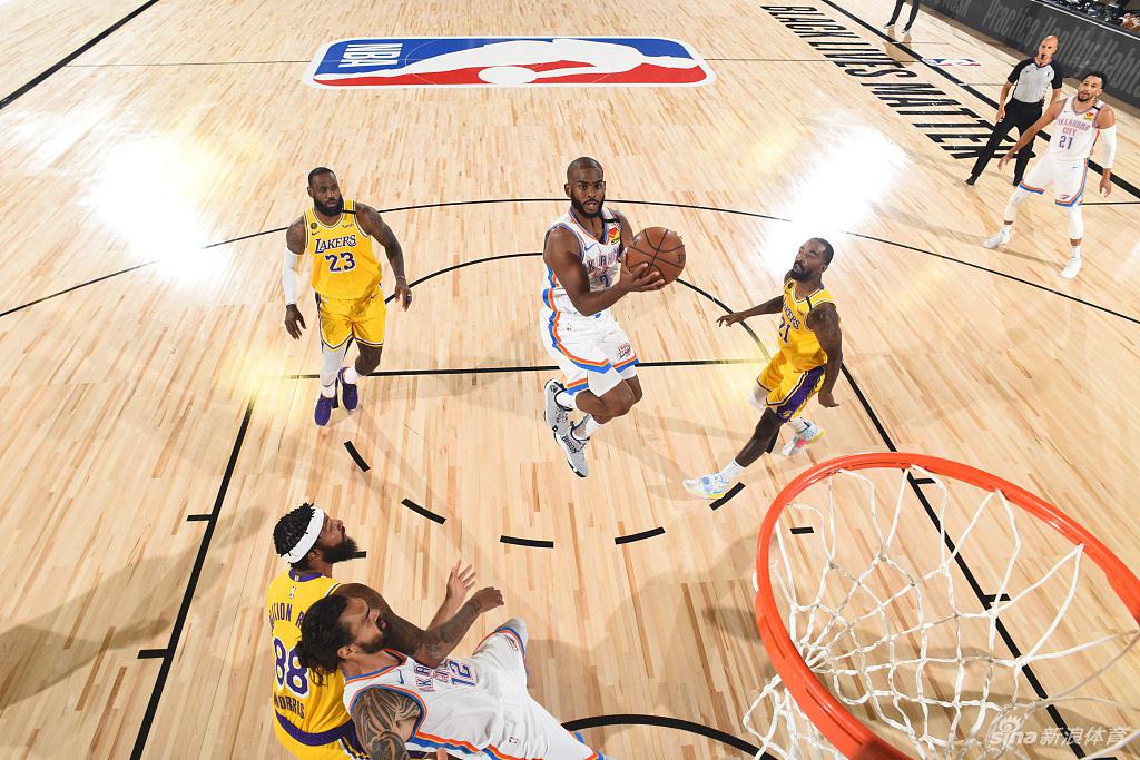 [NBA常规赛]雷霆105-86湖人 保罗21分力压詹姆斯