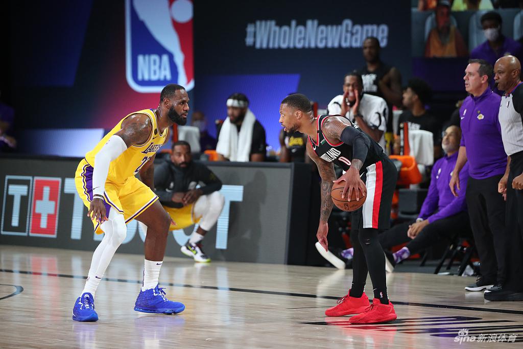 [NBA季后赛]开拓者100-93湖人 利拉德34分力压詹姆斯