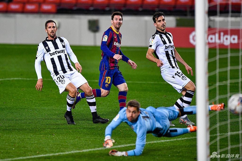 [西甲]巴萨1比0莱万特 梅西破门夺主场3连胜