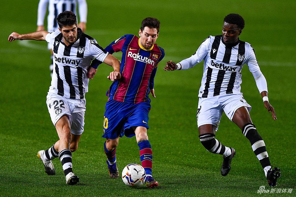 [西甲]巴萨1比0莱万特 梅西破门夺主场3连胜