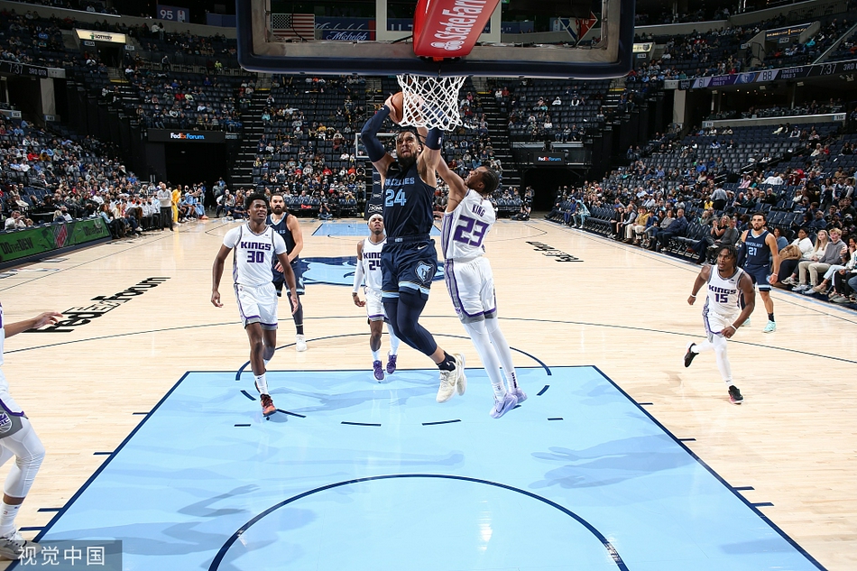 [NBA常规赛]灰熊五人得分上双 国王101-128灰熊
