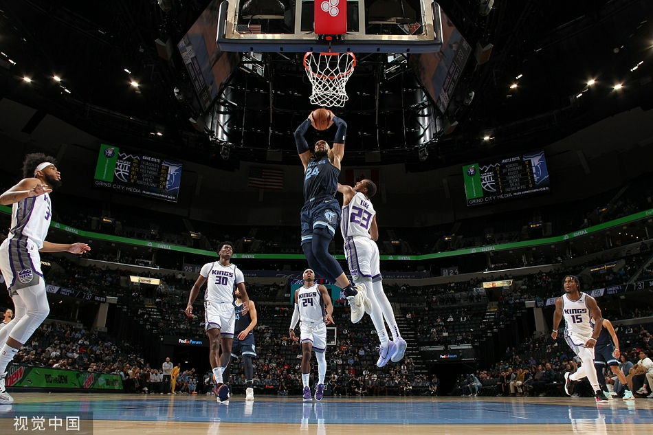 [NBA常规赛]灰熊五人得分上双 国王101-128灰熊