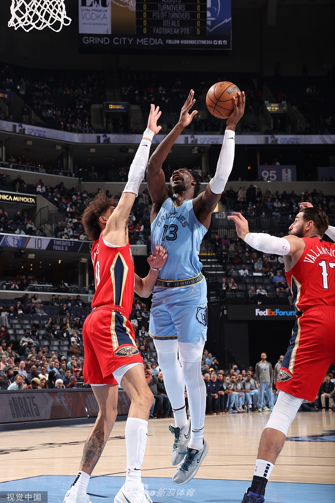 [NBA常规赛]鹈鹕111-132灰熊