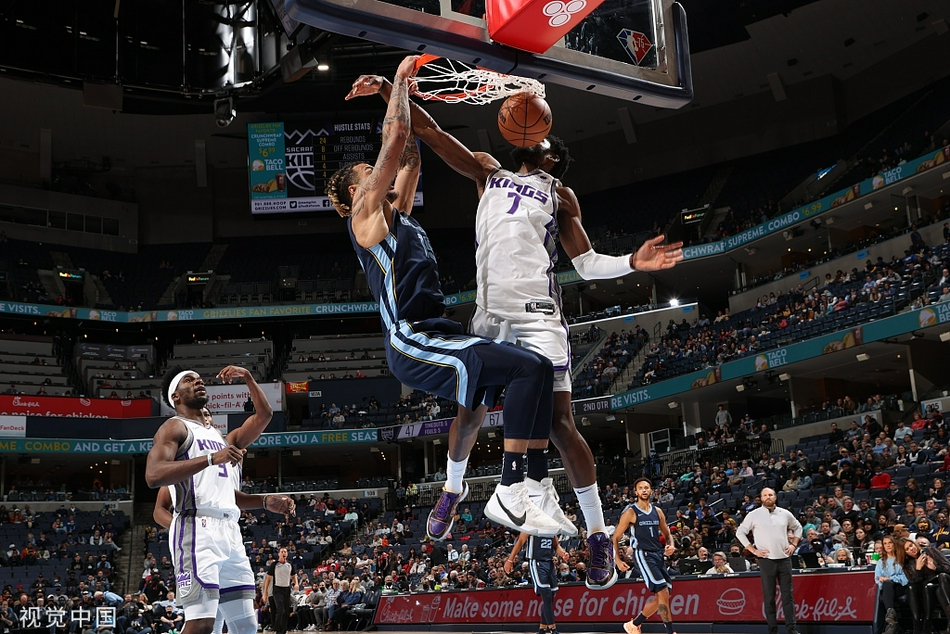 [NBA常规赛]灰熊五人得分上双 国王101-128灰熊