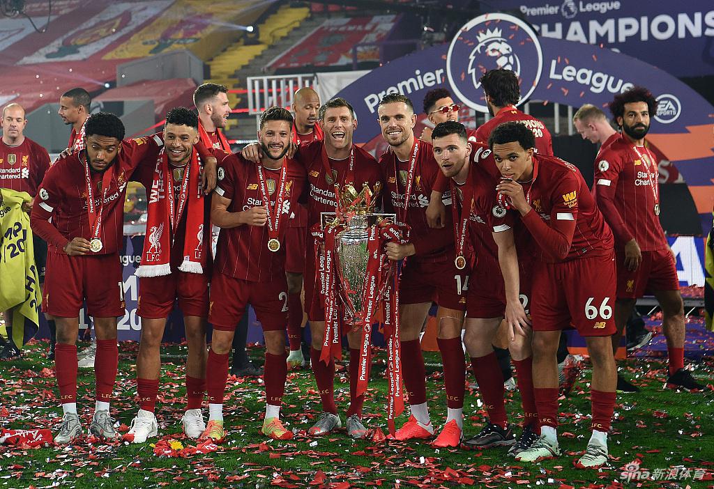 [英超]利物浦5-3切尔西 红军主场夺冠庆祝