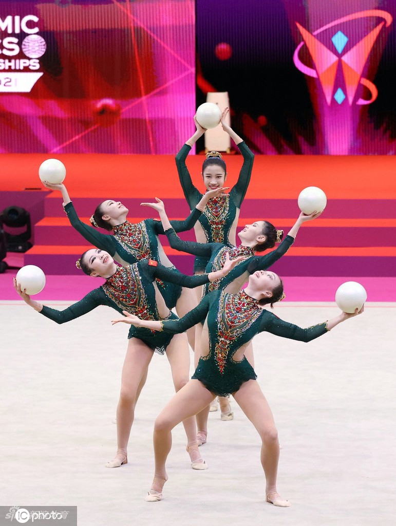 中国艺术体操队获集体项目第五