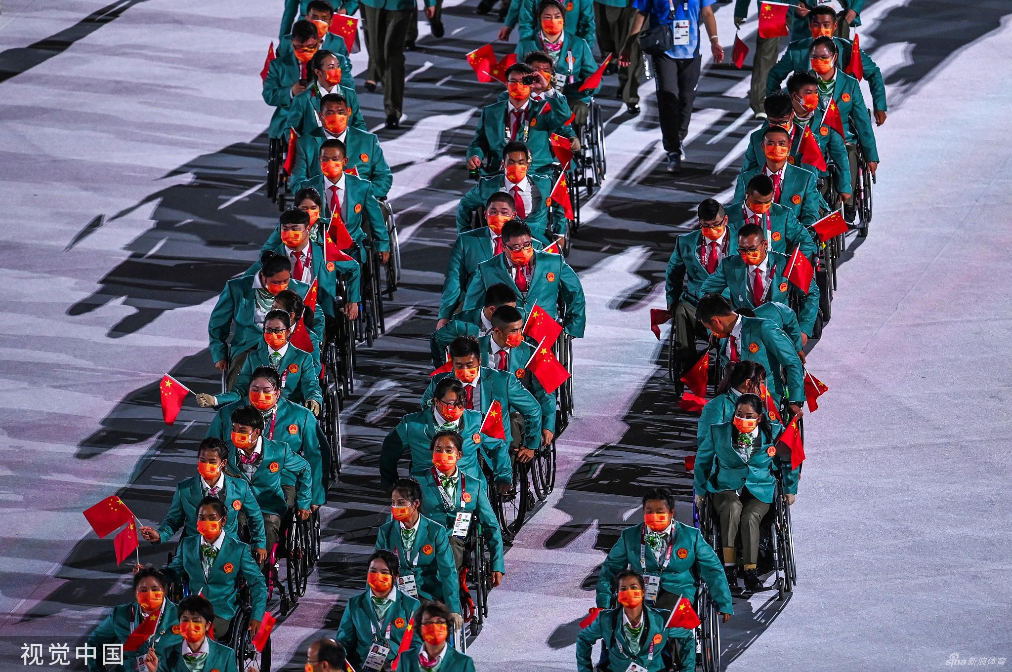 东京残奥会开幕式 中国代表团入场