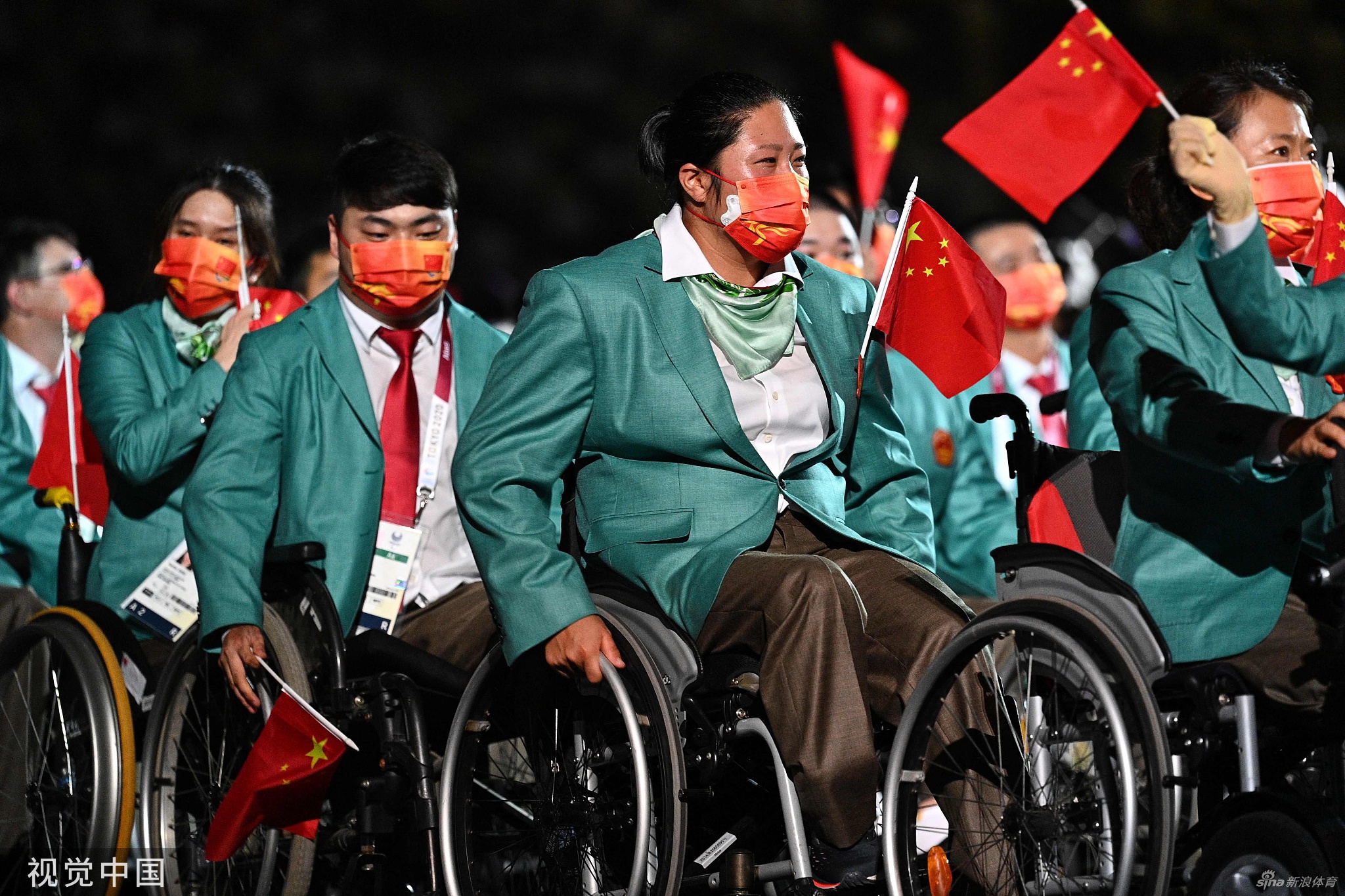 东京残奥会开幕式 中国代表团入场