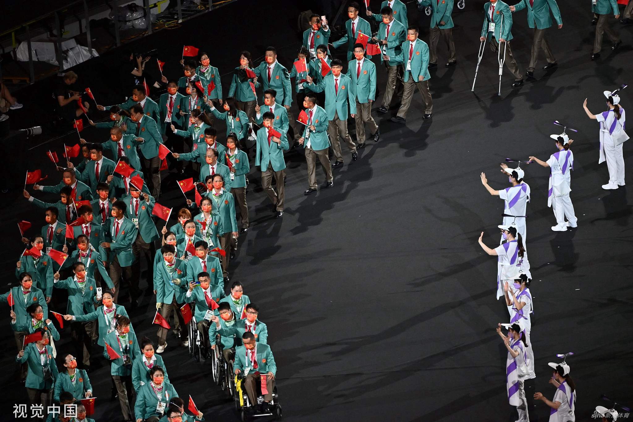 东京残奥会开幕式 中国代表团入场