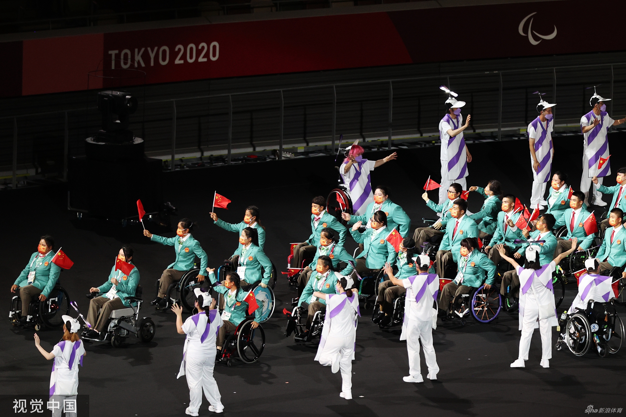 东京残奥会开幕式 中国代表团入场