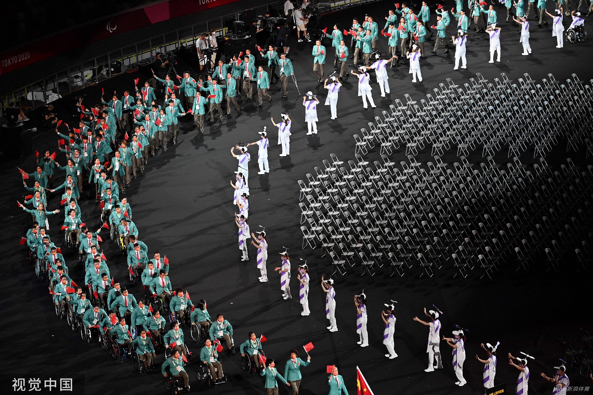东京残奥会开幕式 中国代表团入场