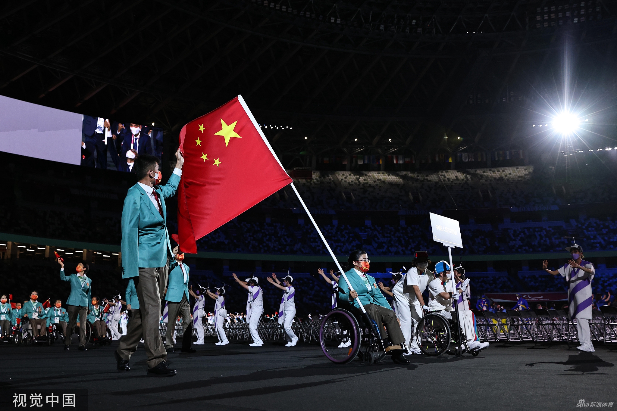 东京残奥会开幕式 中国代表团入场