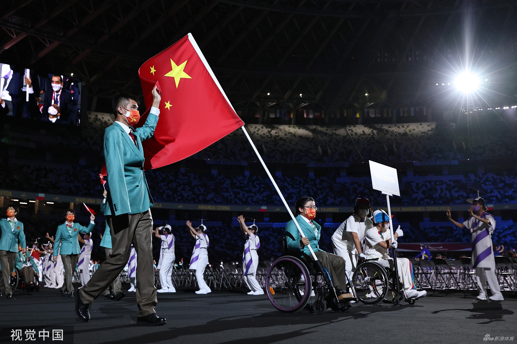 东京残奥会开幕式 中国代表团入场