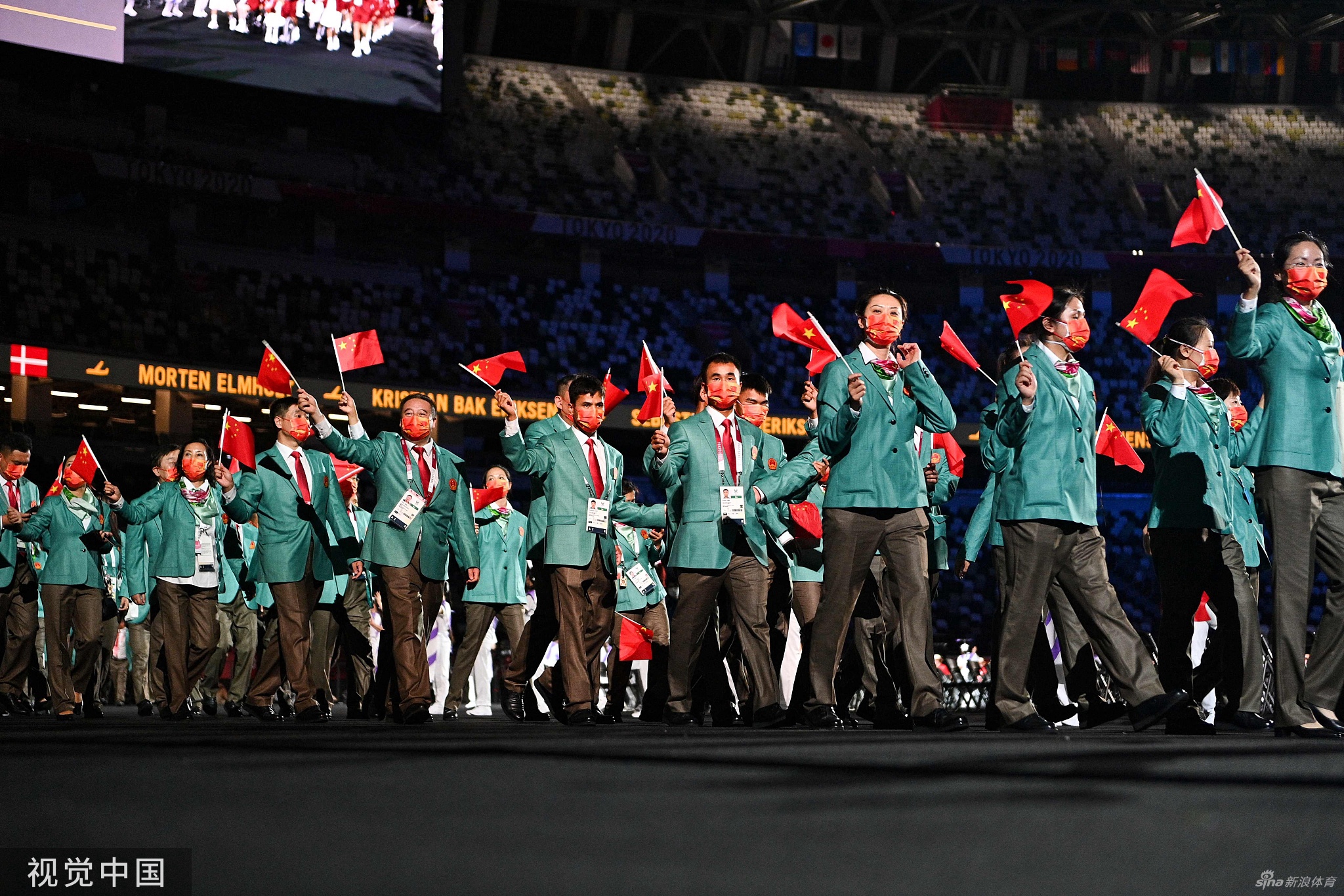 东京残奥会开幕式 中国代表团入场