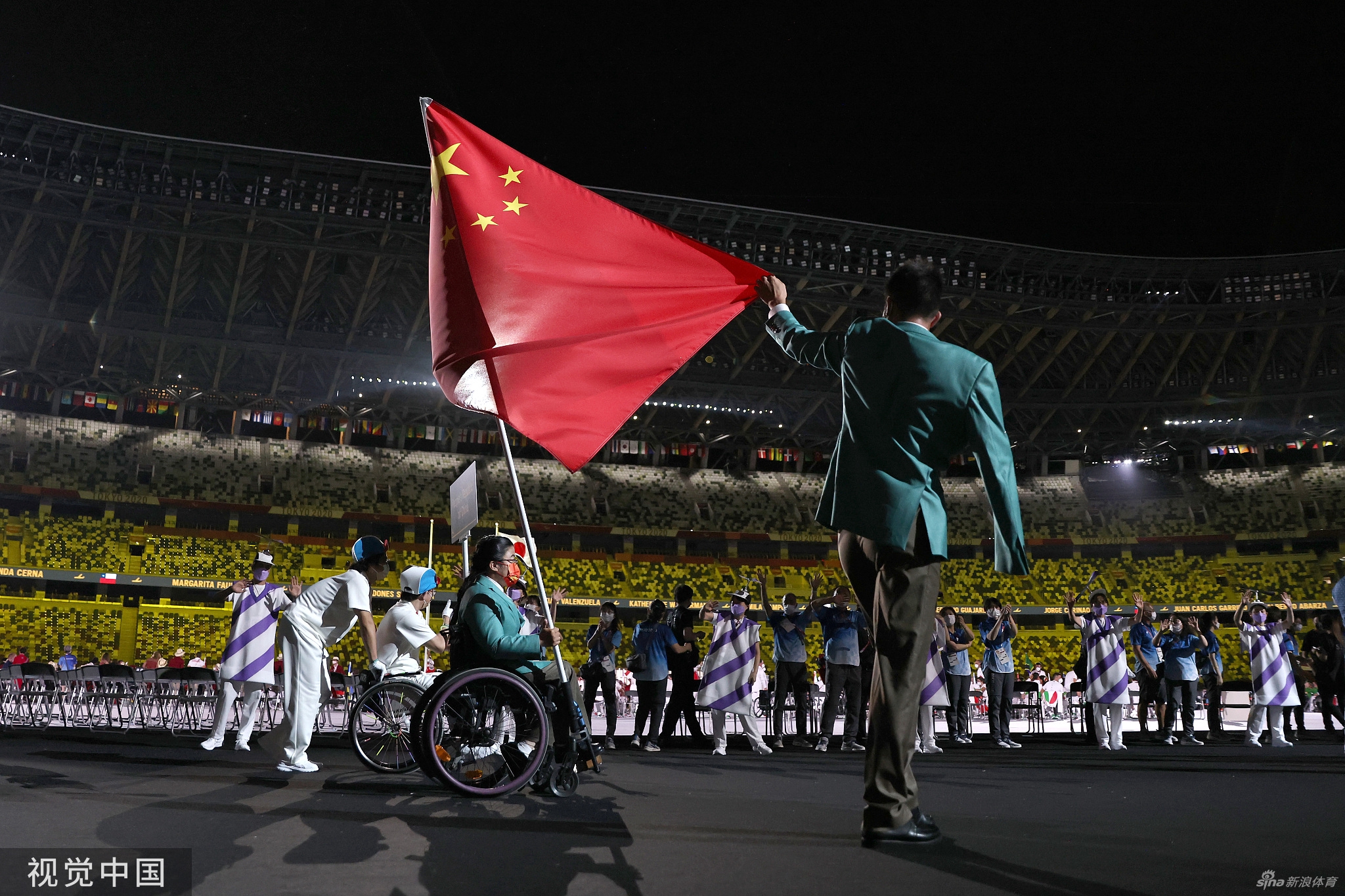 东京残奥会开幕式 中国代表团入场