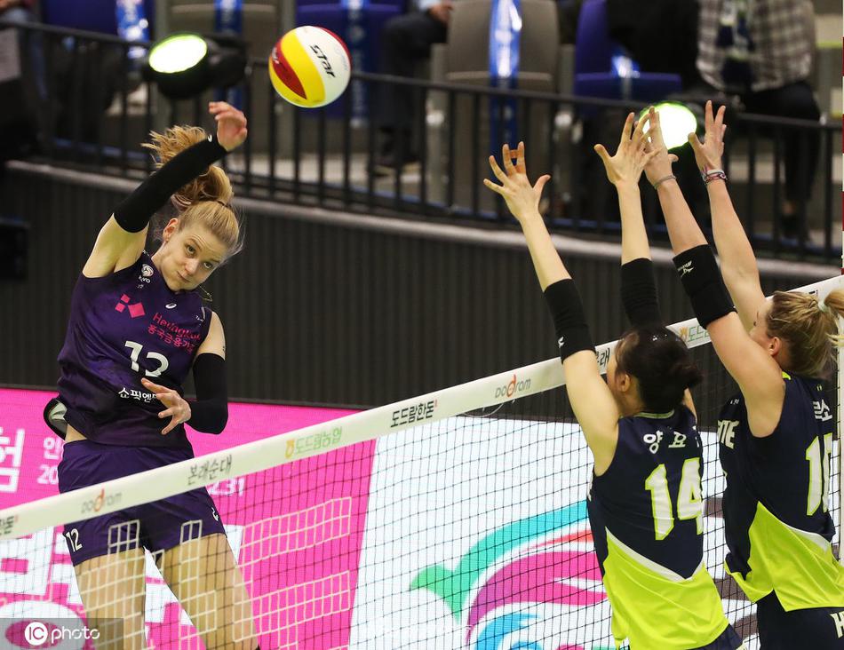 韩国女排联赛兴国生命豪取四连胜 金软景独得26分
