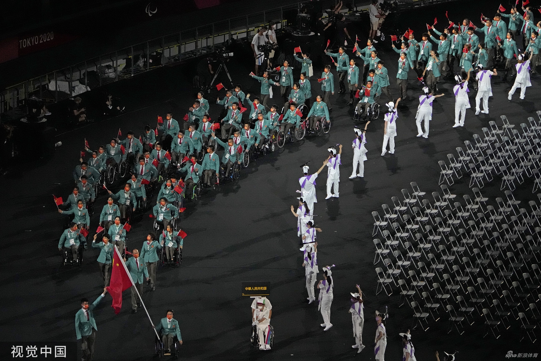 东京残奥会开幕式 中国代表团入场