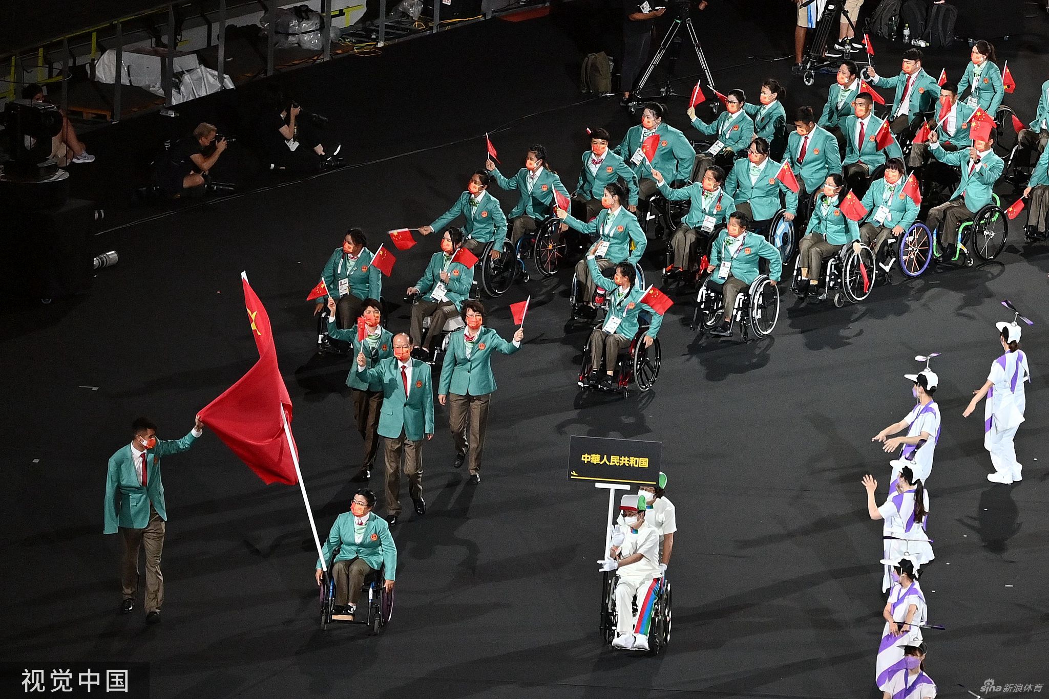 东京残奥会开幕式 中国代表团入场