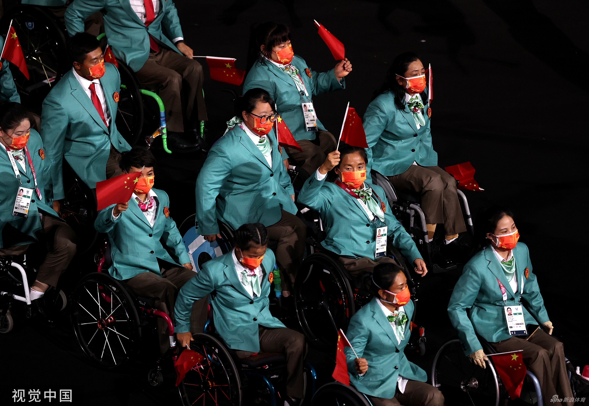 东京残奥会开幕式 中国代表团入场