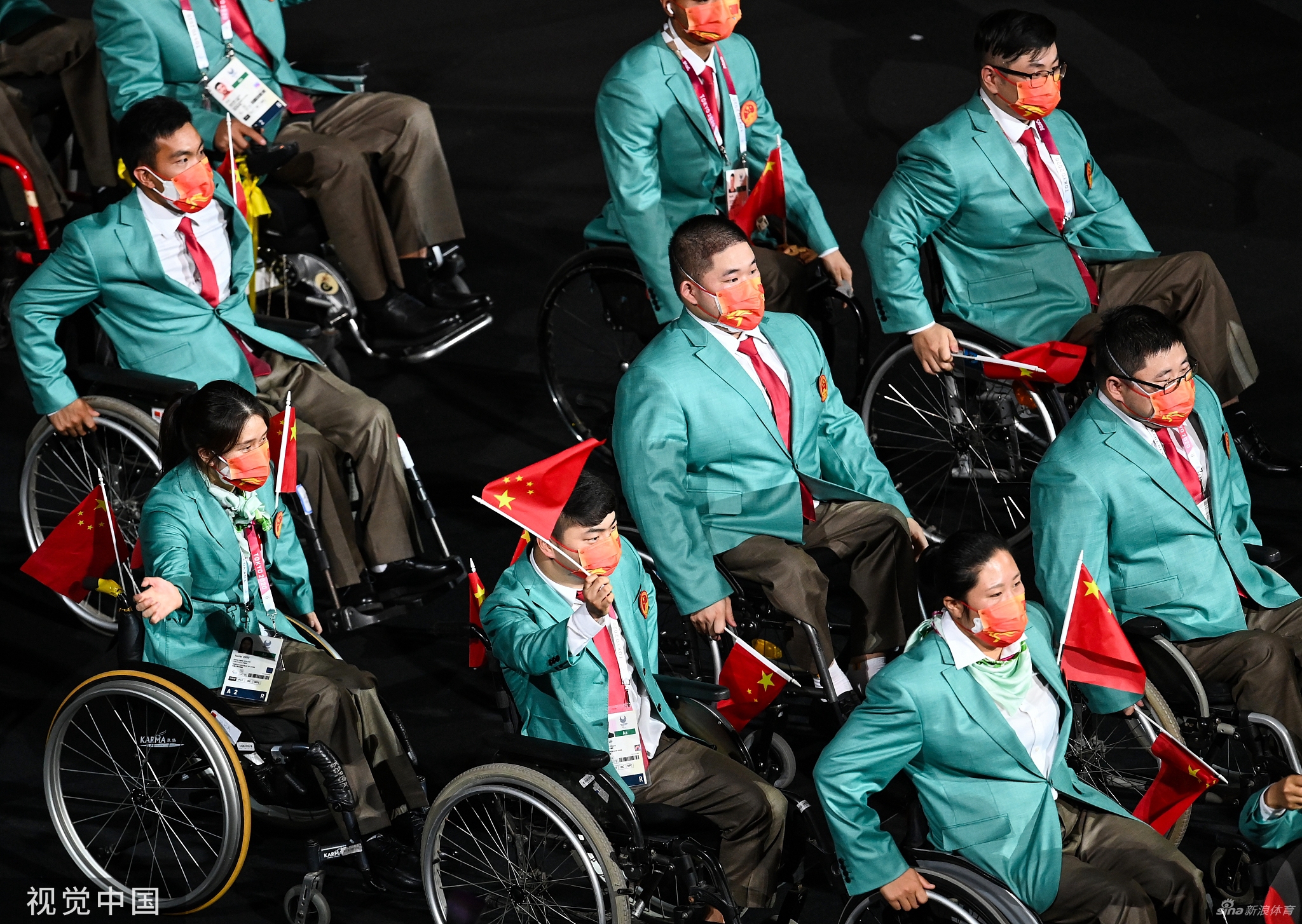 东京残奥会开幕式 中国代表团入场