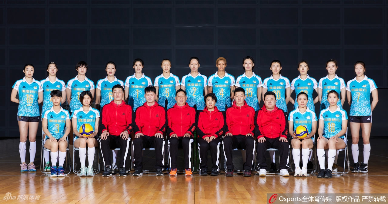 天津女排拍摄排超联赛官方写真