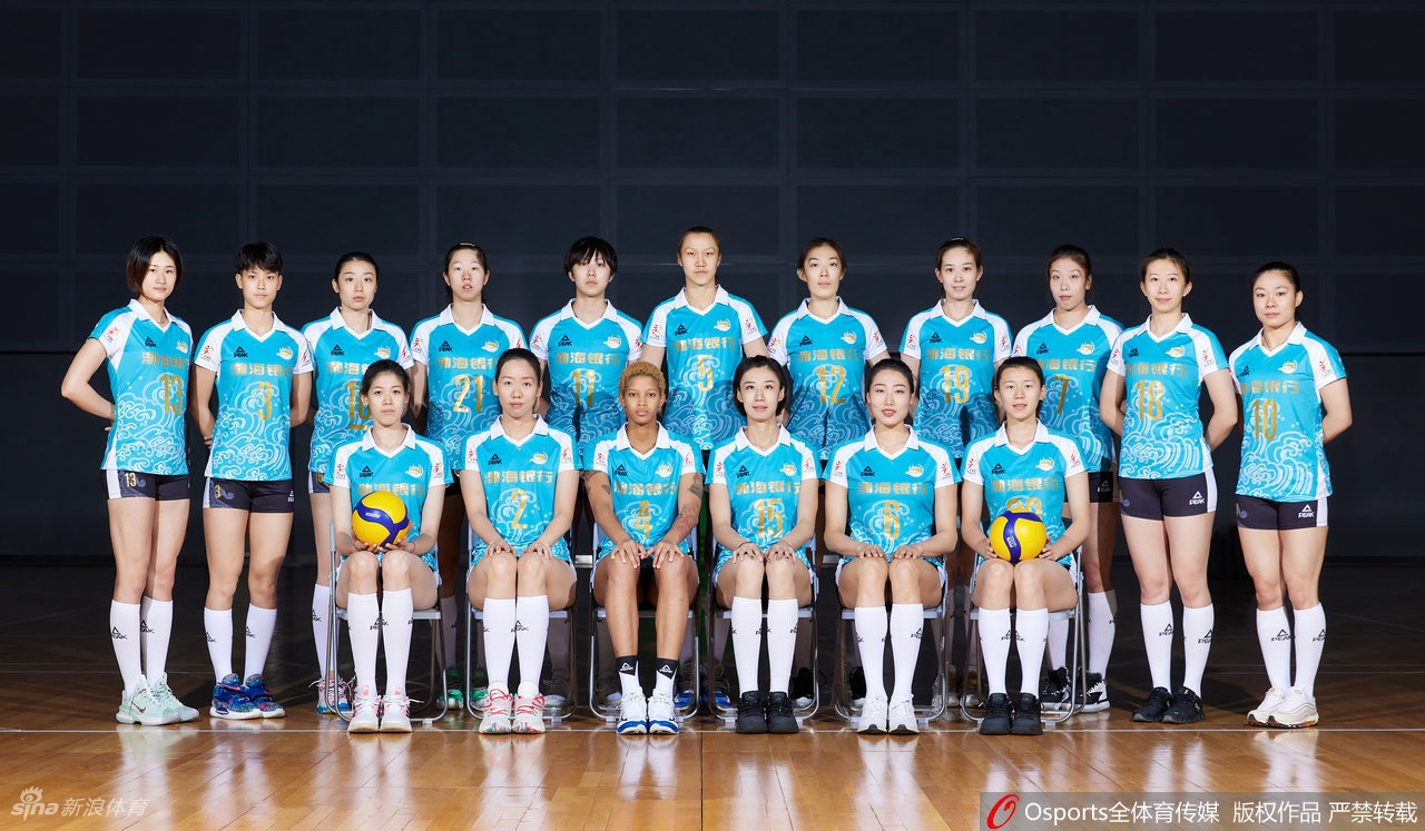 天津女排拍摄排超联赛官方写真