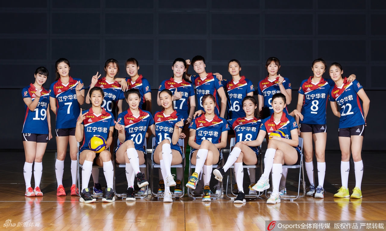 辽宁女排拍摄排超联赛官方写真