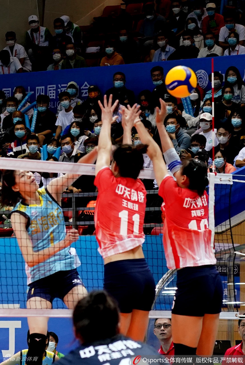 [全运女排]江苏女排3-2力克天津