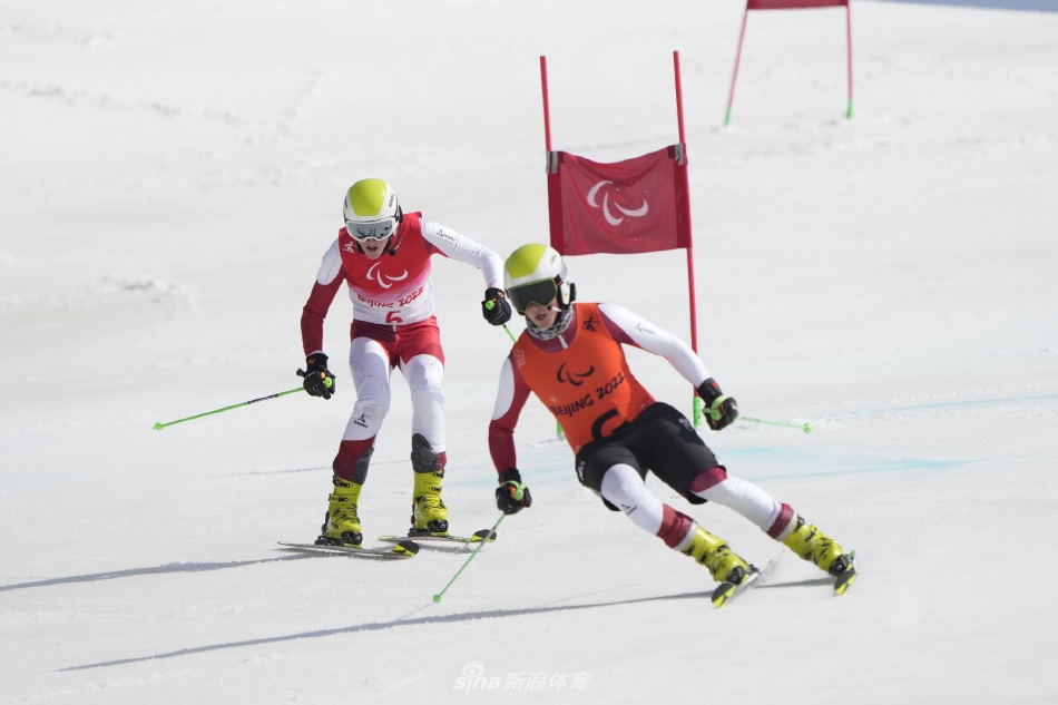新浪直击高山滑雪男子大回转坐姿赛