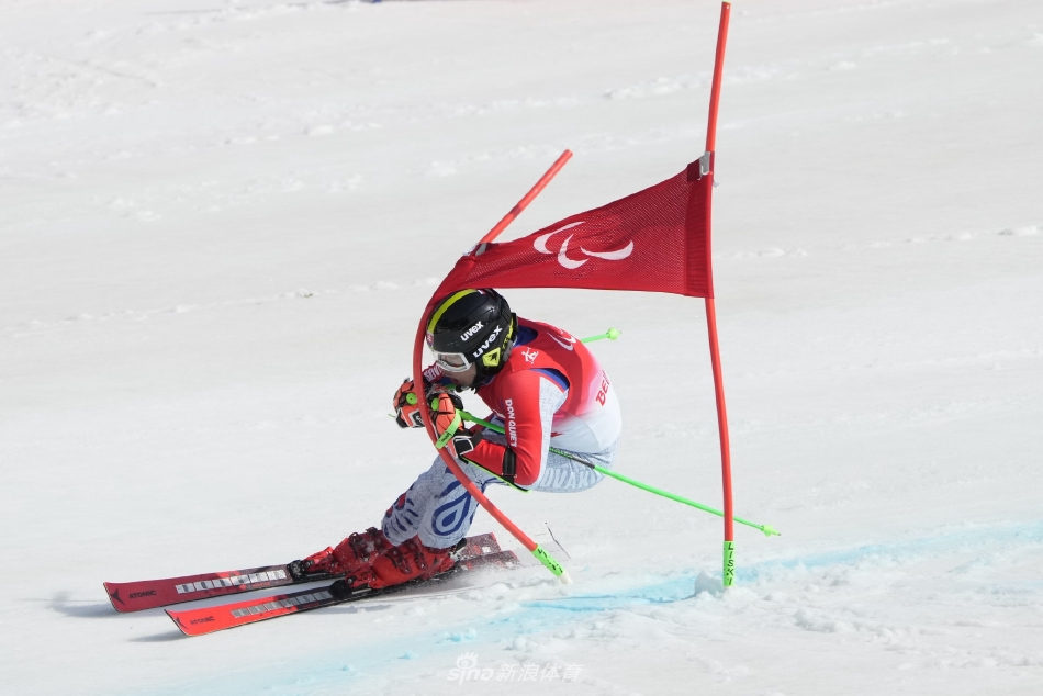 新浪直击高山滑雪男子大回转坐姿赛