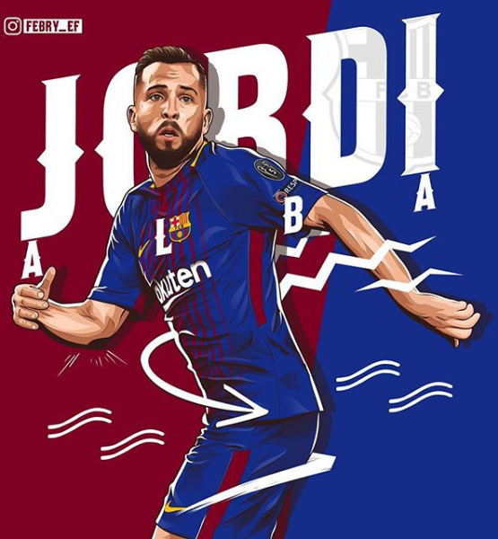 巴萨球星插画 拿去做壁纸吧