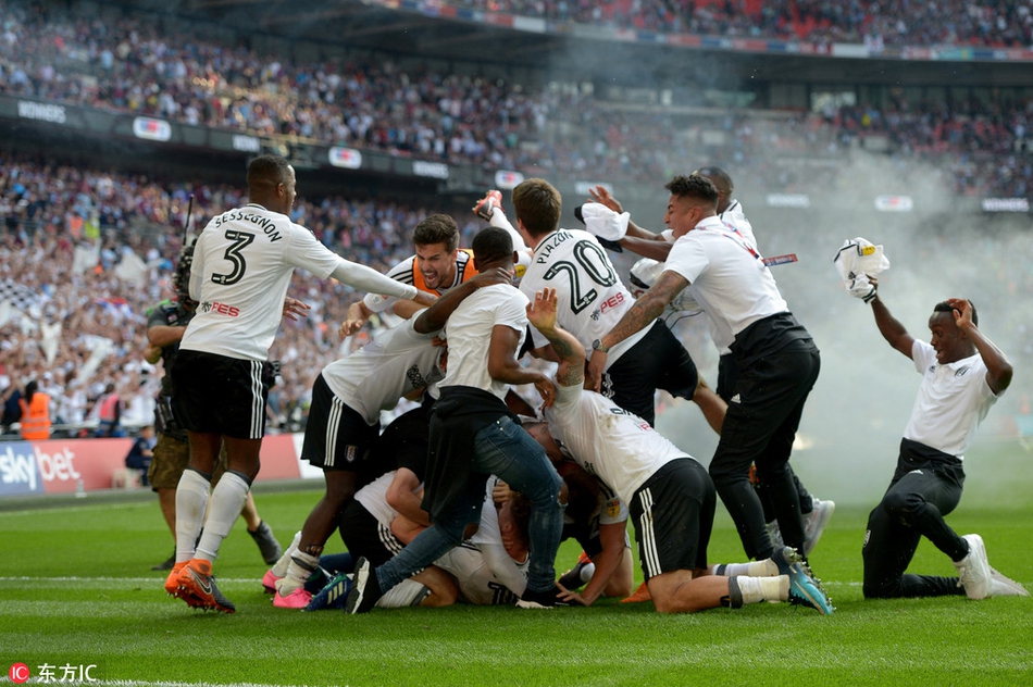 富勒姆庆祝冲超成功